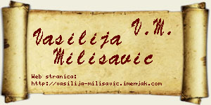 Vasilija Milisavić vizit kartica